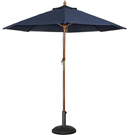 Bolero GG497 Parasol rond haut de 3000 mm de hauteur x 2520 mm de diamètre, bleu marine