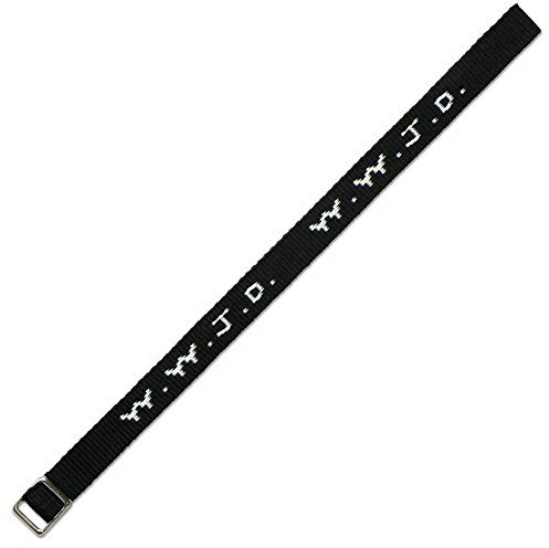 °°5084 Gewebtes Armband W.W.J.D. SCHWARZ What would Jesus do?