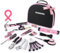 WORKPRO 103-teiliges rosa Werkzeugset mit leicht zu tragender runder Tasche