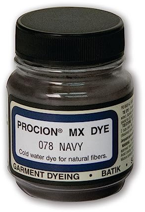 Jacquard Procion Mx Dye - Undisputed King of Tie Dye Powder - Navy- 2/3oz Net Wt - Cold Water Fiber Reactive Dye Made in USA
