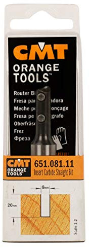 CMT Orange Toos 651.701.11 - Nutfräser mit Messer Z1 S=12,7 D=10X30X80 RE
