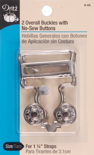 Dritz Overall Buckles, Nickel, Nickle, 1-1/4-Inch