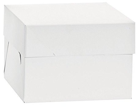 Decora, 0339471 Caja para Tarta, Ideal para Transportar y Conservar Tartas Decoradas, Envueltas Individualmente, 26,5 X 26,5 X H 15 CM