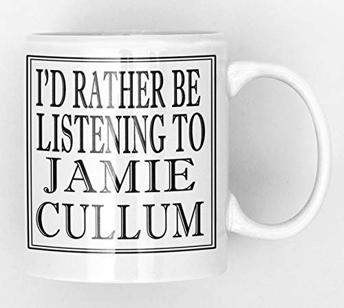 Rather be Listening to Jamie Cullum Black and White BBC Radio 2 Presenters DJ Ceramic Mug Cup New Unique Easy Gift for All Occasions Family and Friends
