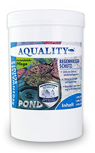 AQUALITY Gartenteich Regenwasser-Schutz (Wasseraufbereitung - Schützt Ihren Teich und neutalisiert sauren Regen und beugt vor), Inhalt:2 kg