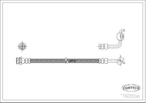 Corteco Bremsschlauch Hinterachse links passend für MX-5 | 19035081