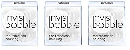 invisibobble Traceless Haargummi und Armband, innocent white, 1er Pack (1 x 9 Stück)