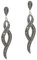 Queenberry Ohrringe Sterling-Silber 925 Markasit Unendlichkeit gedrehtes Band