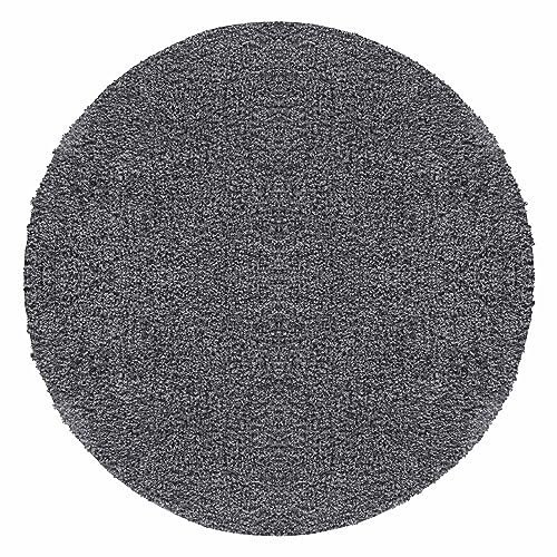 Teppium Moderner Hochflor Teppich Wohnzimmer 200 cm Rund Grau - Shaggy Flauschiger Teppich, Extra Weich, Pflegeleicht und Einfarbig - für Schlafzimmer, Küche und Esszimmer