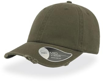 noTrash2003 Baseball Cap aus gewaschener Chino Baumwolle in Vintage (Destroyed/Distressed) Optik mit ausgefranster Patchwork Struktur