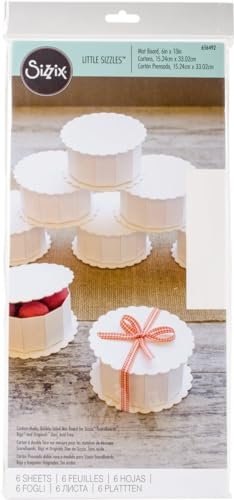 Sizzix Surfacez - Pappe 656492, Weiß, 6 Stk, 15cm x 33cm