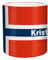 Herz & Heim® Tasse mit Wunschnamen und Flagge - Norwegen -