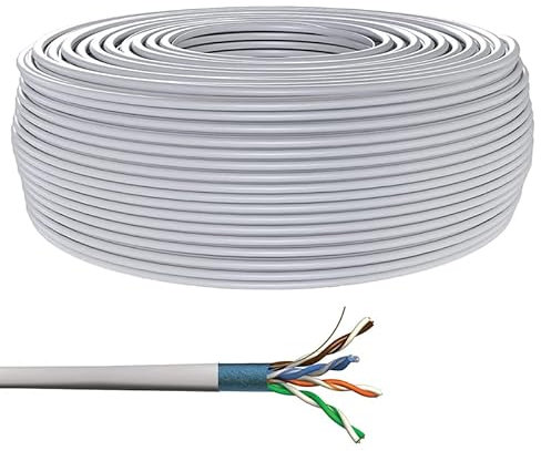 Bobine de câble RJ45 CAT6 monobrin FTP 50m