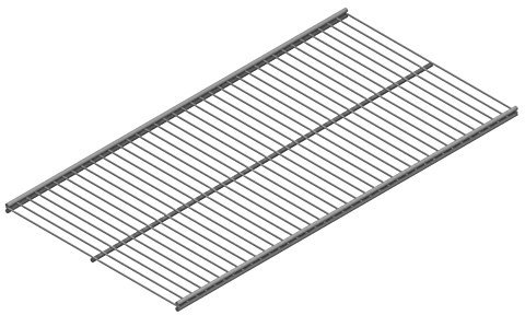 ELEMENT System Twin Drahtboden L1800 T400 mm weißalu Gitterdrahtboden 10718-00010
