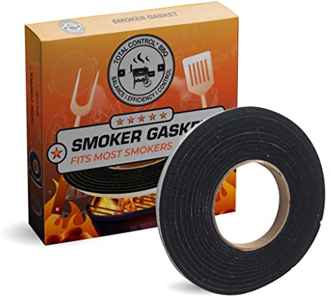 FireBlack Fireblack125 1/2 x 1/8 Black Hi Temp BBQ Smoker Gasket Self Stick15 ft LavaLock