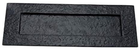 Adonai Hardware Plain Iron Letter Plate (Black Powder Coated)