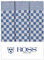 Ross 3er Pack Baumwoll-Geschirrtücher Gebild blau 45x65 cm