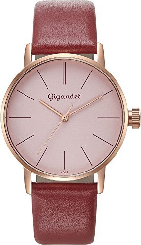 Gigandet Damen-Armbanduhr Quarzwerk Analog mit Lederarmband G43-016