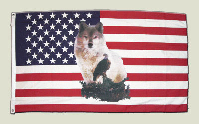 Flagge USA Wolf mit Adler - 90 x 150 cm [Misc.]