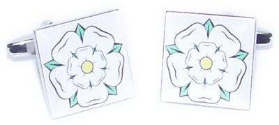 White Yorkshire Rose Cufflinks