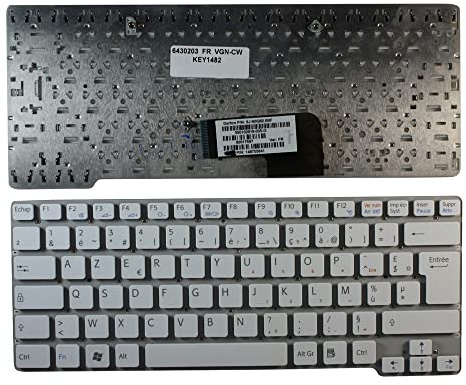 Power4Laptops Francese Bianco Tastiera Sostitutiva per Portatili Compatibile con Sony Vaio VPC-CW21FXP
