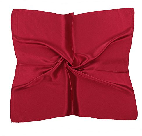 PB-SOAR Einfarbiger Schal Bandana Halstuch Kopftuch Nickituch, 13 Farben auswählbar (Weinrot)