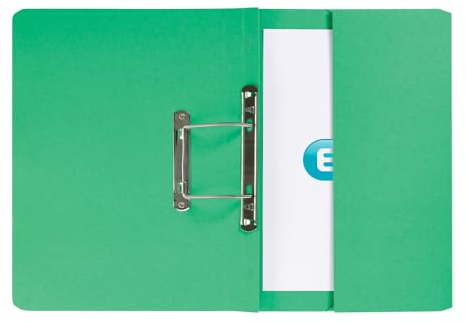 ELBA Strongline Spring Pocket Files, 36mm Capacity Foolscap Green - Pack of 25