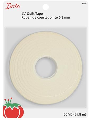 Dritz Quilters Tape-1/4 in SS X 60 Yards Basting, Mehrfarbig, 1/4-Inch x 60-Yards