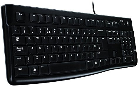 Logitech K120 Teclado con Cable Business para Windows, Disposición AZERTY Francés, Negro