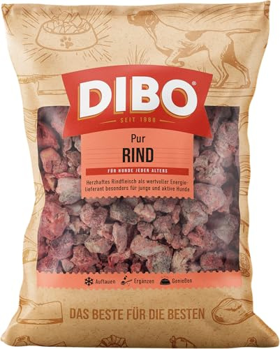 DIBO Rindfleisch, 9 x 2.000g-Beutel, Tiefkühlfutter, gesunde, natürliche Ernährung für Hunde, Hundefutter, Barf, B.A.R.F.