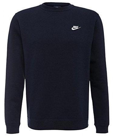 Nike M NSW CRW FLC CLUB - Long-sleeved - T-shirt for Men, Size L, Colour Blue