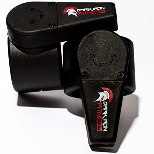 barbell Collier Colliers de serrage | réglable Clips pour 2,5 cm ou 5,1 cm Standard Olympique 20,4 kilogram Barre | 1 paire de petite Muscle Clamp Fitness Style Plastique Lockjaw Colliers | avec