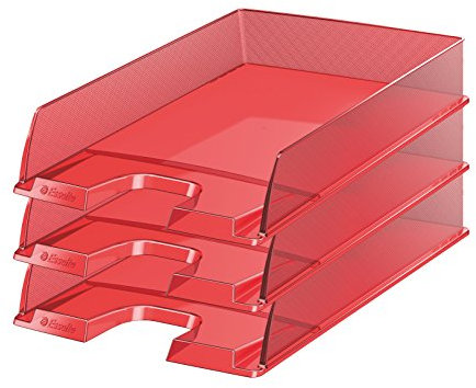 Esselte Europost A4 Briefablage, 10 Stück Transluscent Red