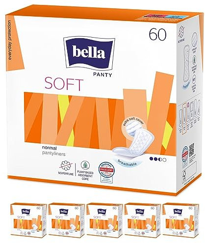 bella Panty Slipeinlagen Soft 6er Pack (6 x 60 Stück) atmungsaktiv für idealen Schutz