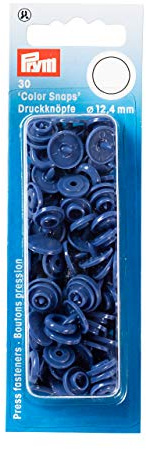 Prym 393132 Nähfrei Druckknopf Color Snaps rund 12,4 mm dunkelflieder, Kunststoff, 12.4 mm