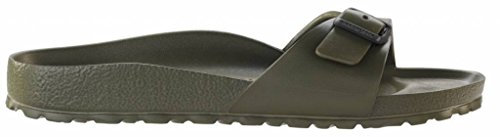 BIRKENSTOCK Damen MADRID EVA Pantoletten, 41 EU Schmal, Grün Khaki