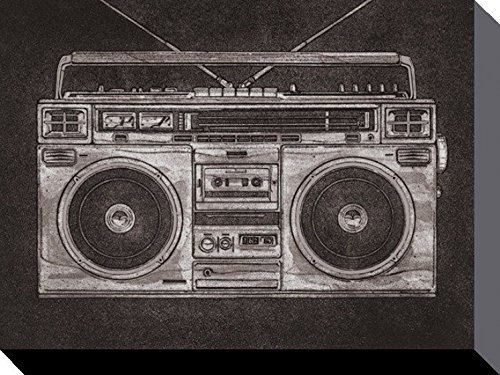 1art1 Radios Poster Ghetto Blaster, Retro, Barry Goodman Bilder Leinwand-Bild Auf Keilrahmen | XXL-Wandbild Poster Kunstdruck Als Leinwandbild 80x60 cm