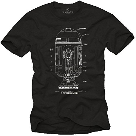 T-Shirt Geek Homme Noir - R2D2 - Star Wars XXL