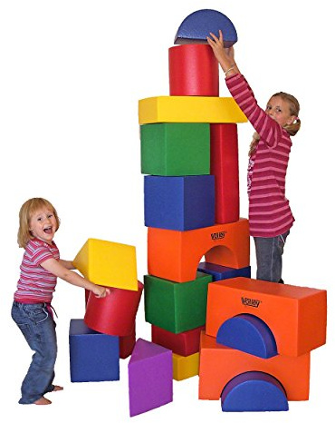 VOLLEY Großbaukasten - XXL Bausteine, Softbausteine, Schaumstoffbausteine
