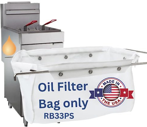 MirOil RB33PS Bolsa de filtro para freidora, bolsa de filtro de aceite EZ Flow, pule, prolonga la vida útil del aceite de cocina caliente y frío, mantiene la calidad y el sabor de los alimentos