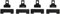 Thule 1498 Kit pour Barres de Toit, Set de 4