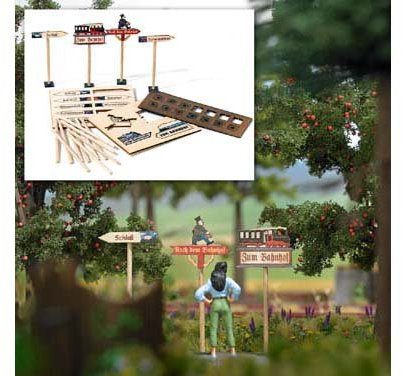 Busch Umwelt – bue10250 – Modelleisenbahnen – Schilder Indikatoren aus Holz