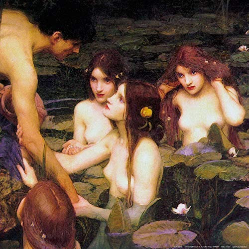 1art1 John William Waterhouse Poster Hylas Und Die Nymphen, 1896 Kunstdruck Bild 40x40 cm