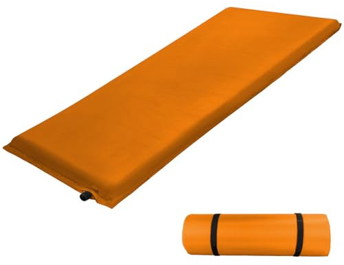 ALPIDEX Isomatte Camping 2.5 cm┃6 cm┃10 cm Dick Schaumstoff Selfinflating Matte Selbstaufblasende Outdoor Thermomatte Robust Isolierend, Farbe:orange, Maße:190 x 60 x 2.5 cm