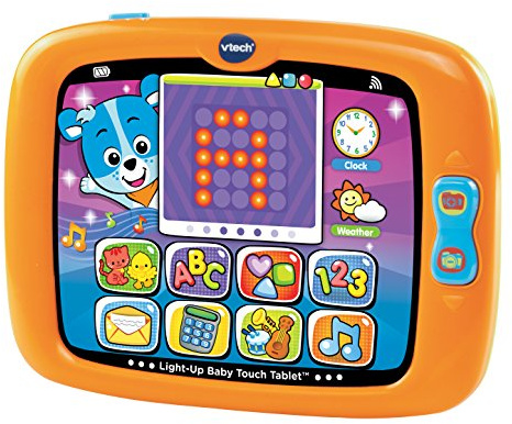 VTech Light-Up Baby Touch Tablet Orange - tablets (Slate, Orange, Alkaline)