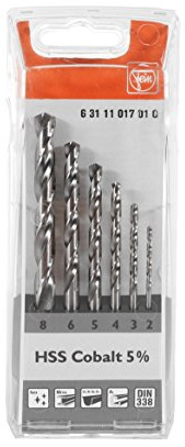 FEIN HSS Spiralbohrer Set Cobalt 5% 2-8 mm 6-teilig (63111017010)