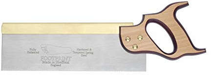 Footprint Brass Back Tenon Saw - 10in Blade - Made in Britain - 15 TPI - Crosscut