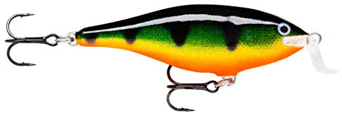 Rapala Super Shad Rap Lure with Two No. 3/0 Hooks, 1.5-2.7 m Swimming Depth, 14 cm Size, Legendary Perch