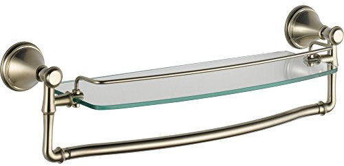 Delta 79710-SS Cassidy Glasregal mit Handtuchstange, 45,7 cm, Edelstahl