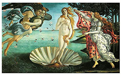 Legendarte - Kunstdruck auf Leinwand - Die Geburt der Venus Sandro Botticelli - Wanddeko, Canvas cm. 60x100
